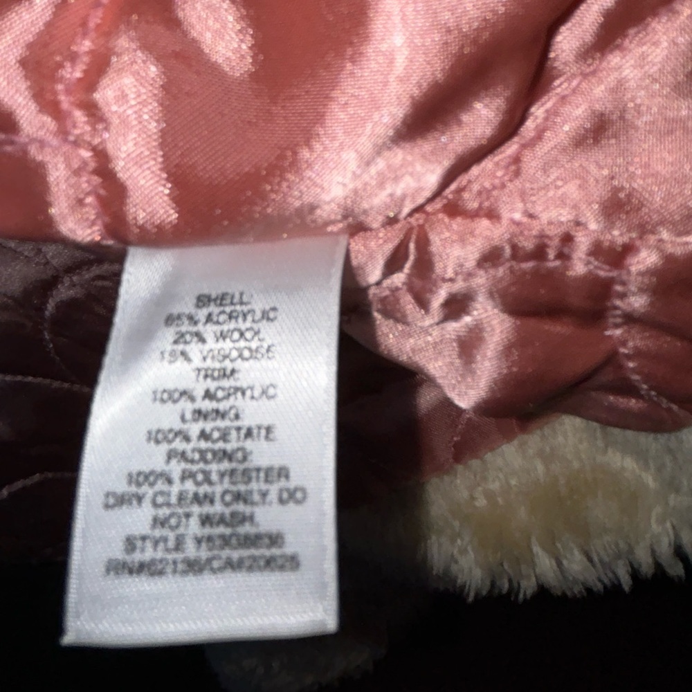 vintage Guess jeans wool blend plaid bomber coat with sherpa accents sz M EUC LN - Picture 15 of 15